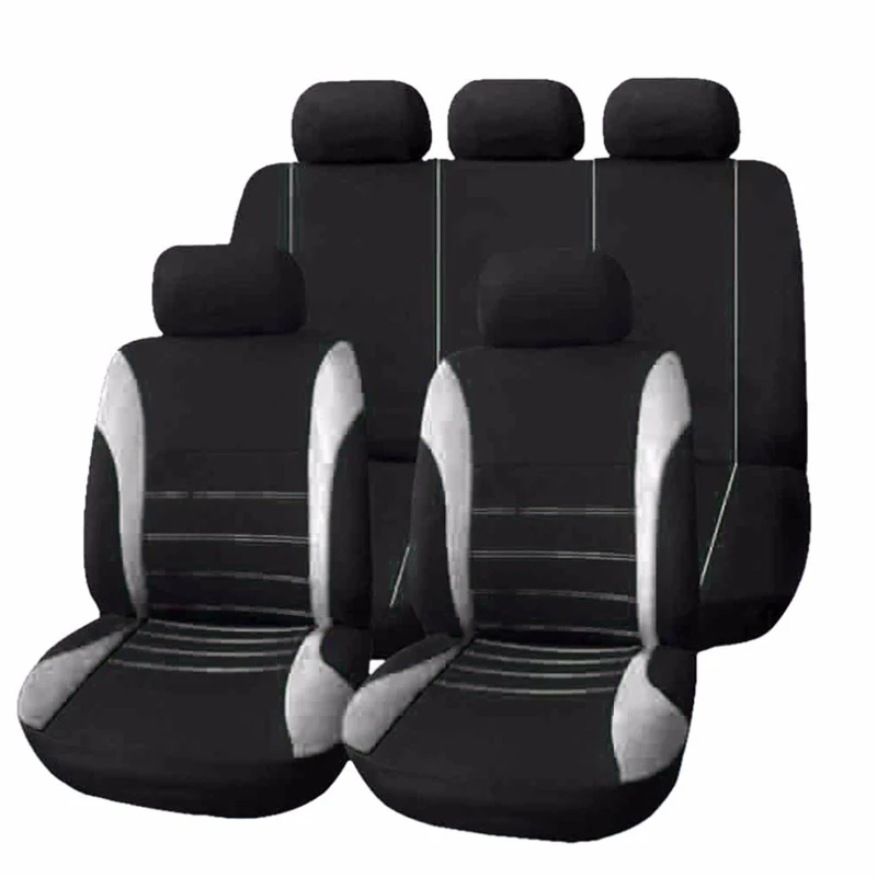 JX-LCLYL 9pcs 5Seats Car High Quality Durable Car Seat Cover Front Rear Headrest Set