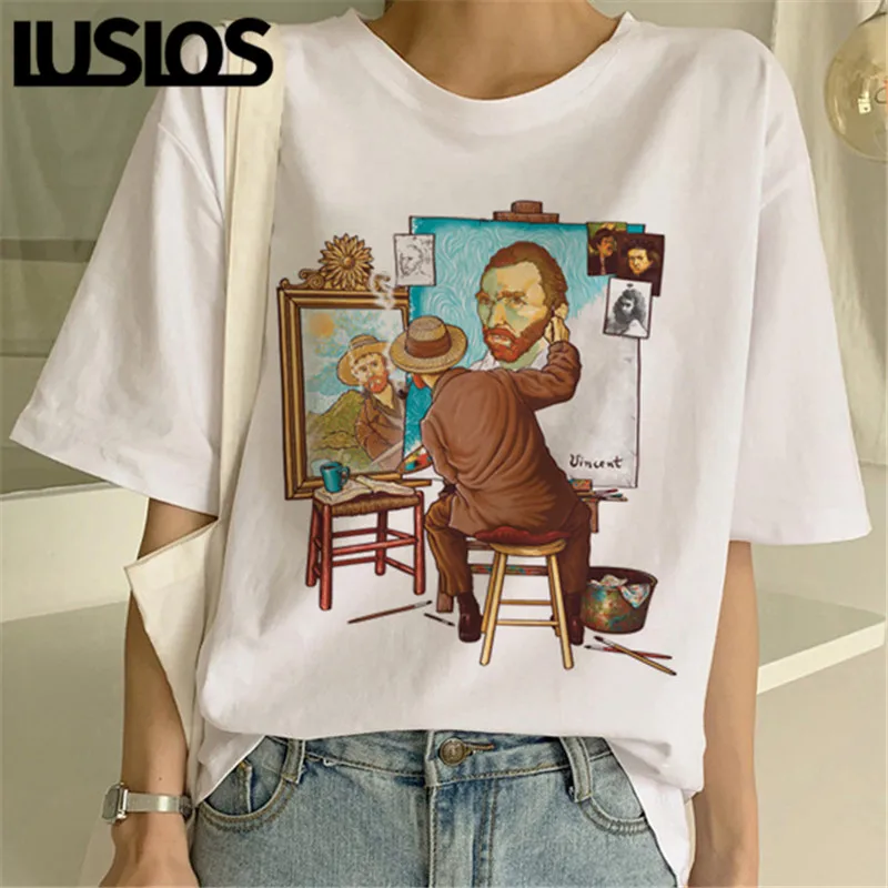 

LUS LOS Funny Pictures Printed Punk Style Plus Size Tees 90s Quite A Personality Streetwear Elements of the Starry Sky T-Shirts
