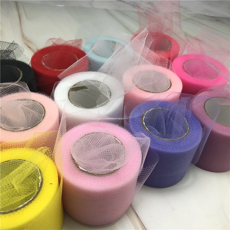 

Tulle Roll 5cm 25Yards Roll Fabric Spool Tutu Skirt Baby Shower Birthday Gift Wrap Wedding Decoration Party Event Supplies .