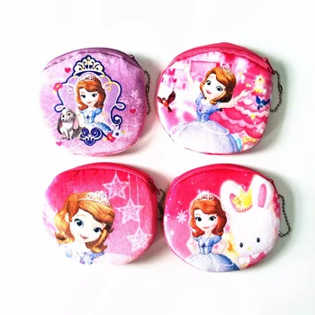 

M251 Super Cheap Cute Cartoon Cat Fruits Plush PU Coin Purse Wallet Card Bag Random Style