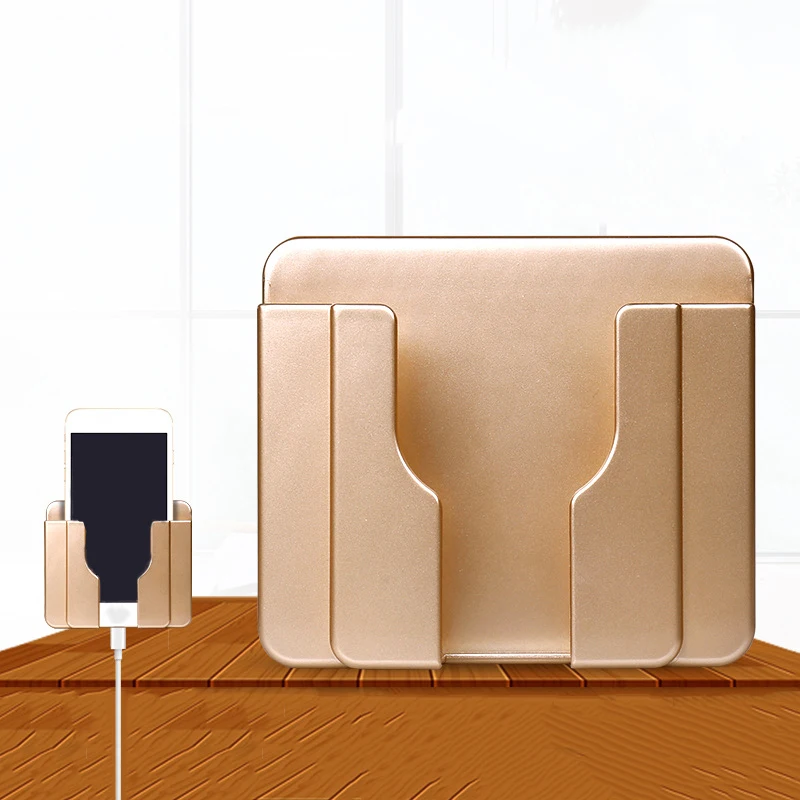 

Practical Universal Bedside Mobile Phone iPad Wall Mount Holder Smartphone Charging Stand Shelf Frosted Seamless Plastic Bracket