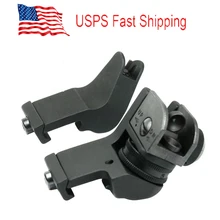 США 1 пара спереди и сзади 45 градусов Смещение Быстрый переход BUIS резервный Железный прицел Набор для 20 мм Пикатинни/Вивера рельсы Охота