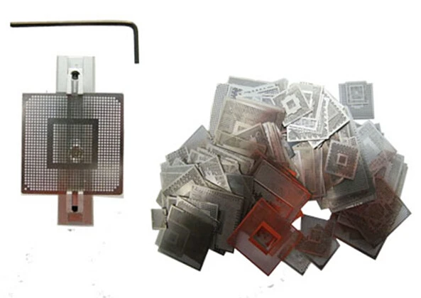 

bga reballing kit combination 90mm reballing station, stencils, solder balls for bga rework station bga reballing station