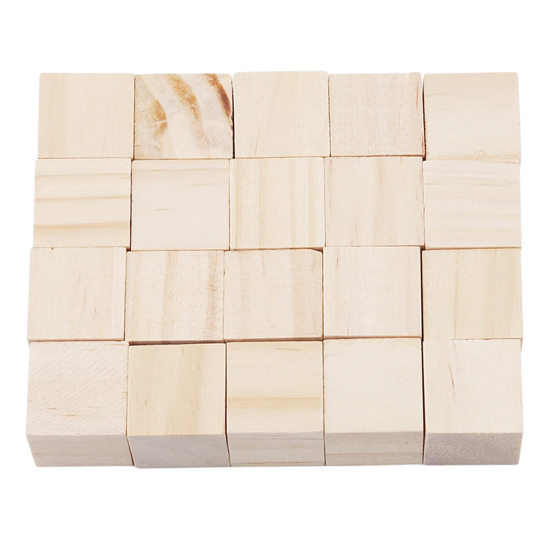 

20Pcs/Set Natural Color Building Blocks Wooden Cube Jenga Blocks Skill Stack Tower Collapses Games Grown Up Toys Children Gifts