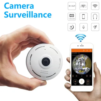 

HD 360 Degree Panoramic Wide Angle MINI Camera Smart IPC Wireless Fisheye IP Camera 960P HD Home Security Wifi Camera