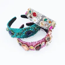 Красочные цветок корона тиара на голову блестки ручной работы шовные жемчужные украшения для волос для женщин барокко аксессуары 113