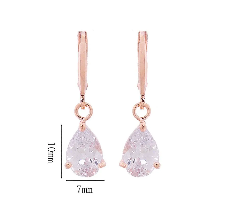 Hot-Sale-18K-Gold-Plated-Jewelry-Sets-Water-Drop-CZ-Diamond-Pendant-Necklace-Earrings-Sets-Women (2)