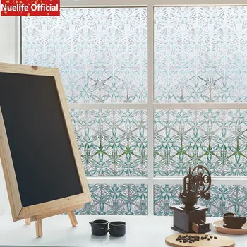 

3D ice star pattern glue-free mildew anti-UV living room bedroom bathroom glass film sunscreen insulation nail table window film