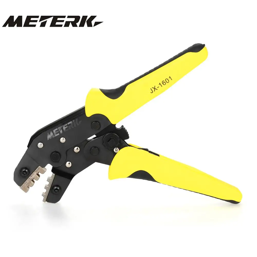 

Meterk Professional Wire Crimper Engineering Ratchet Terminal Crimping Pliers JX-1601-10 Bootlace Ferrule Crimpers Tool Cord