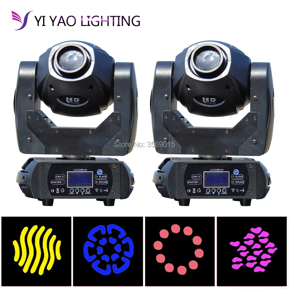 

2pcs/lot 60W Gobo LED Moving Head Light 3 Face Prism DMX Controller for Stage