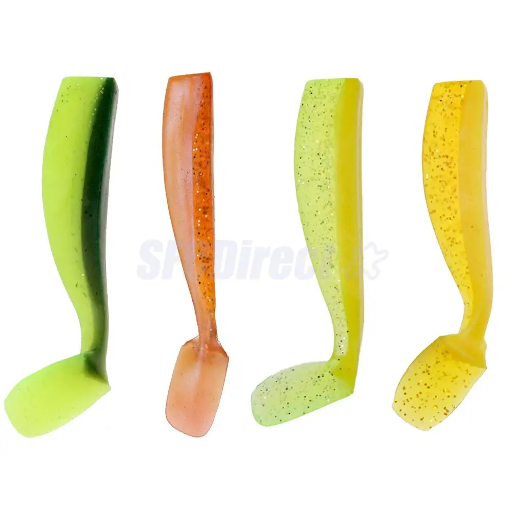 Fishing Lure T Shape Paddle Tail Soft Jelly Lure Artificial Gel Baitin