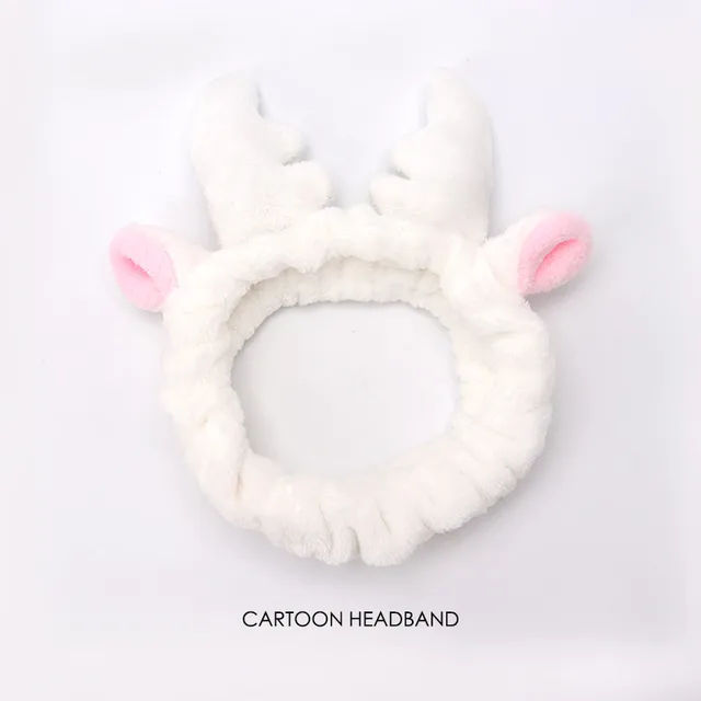 58 Styles Hair Bands for Women and Girls Makeup Mask Stretch Hair Band Cat Rabbit Ears Headdress Cartoon Hair Accessories A185-4