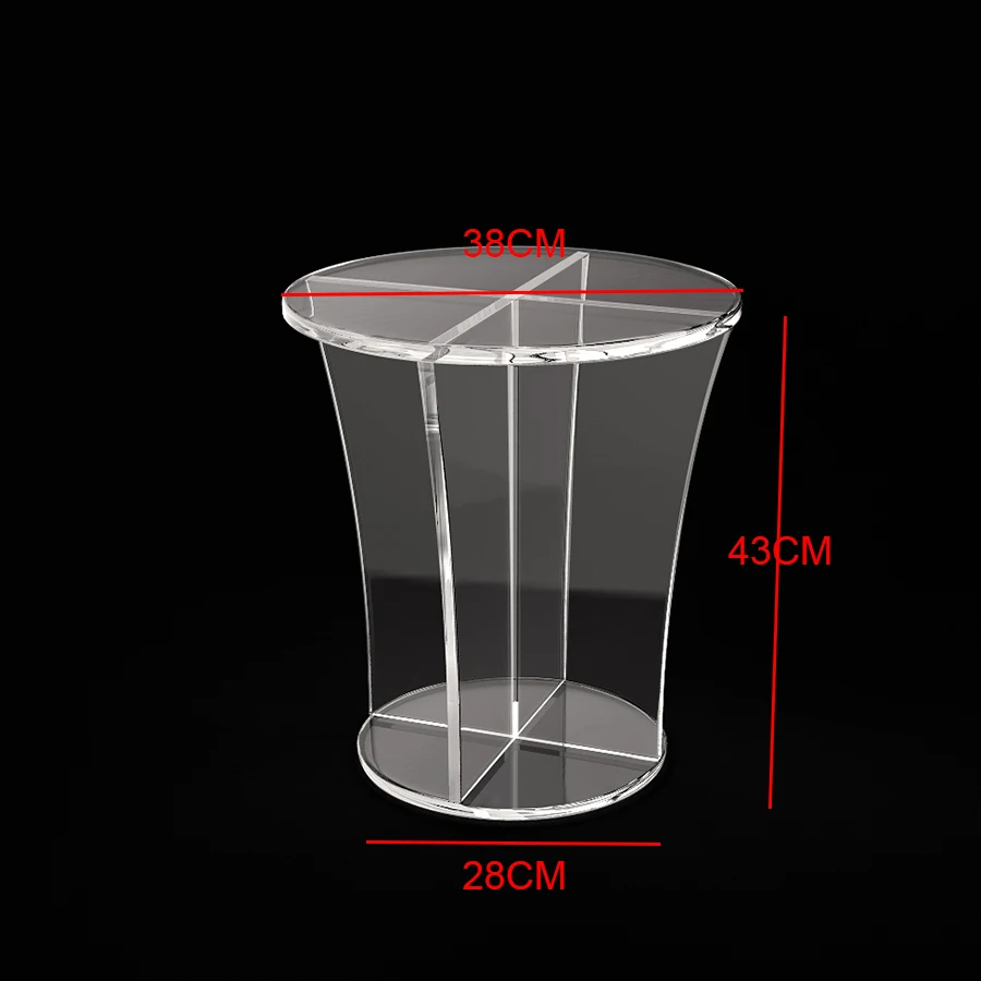 Clear Round Acrylic Occasional/Side/Small Sofa Tea Table,Lucite Vanity Stool -38cm round- 43cm high Clear Round Acrylic Occasional/Side/Small Sofa Tea Table,Lucite Vanity Stool -38cm round- 43cm high