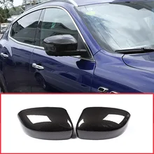 2 x In Fibra di Carbonio Style Car Side Copertura Dello Specchio Retrovisore Cap Trim Accessori Per Maserati Levante 2016 2017 2018