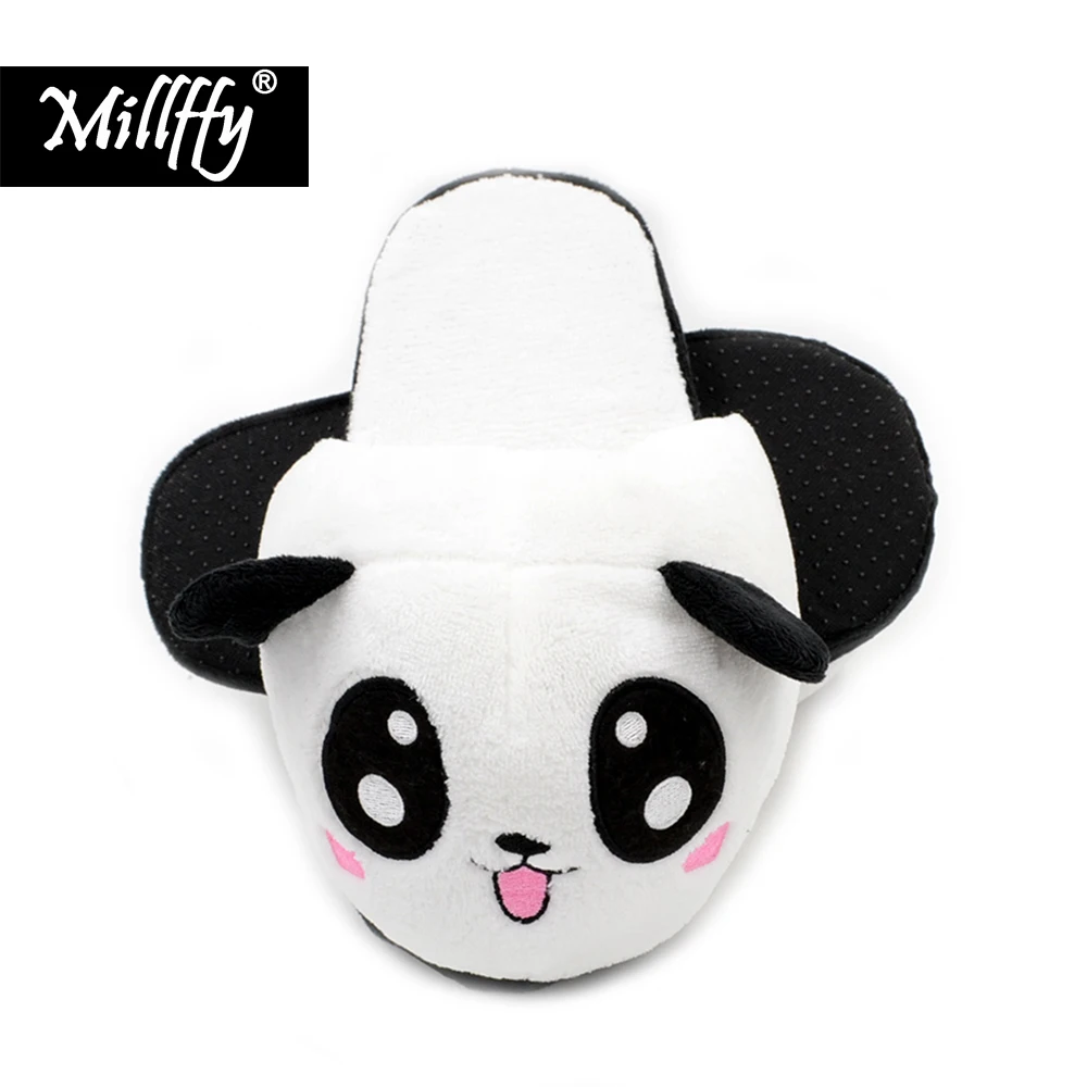 Millffy cute panda animal lovely plush home slipper adult funny slippers panda slippers indoor shoes sweet home shoes