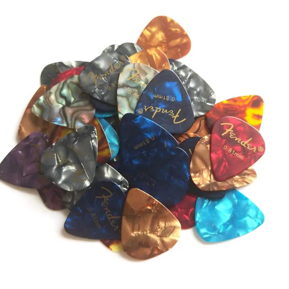 50&100 Pcs New Acoustic Picks Plectrum Celluloid Electric Smooth Guitar Pick Accessories 0.46mm 0.71mm 0.81mm 0.96mm