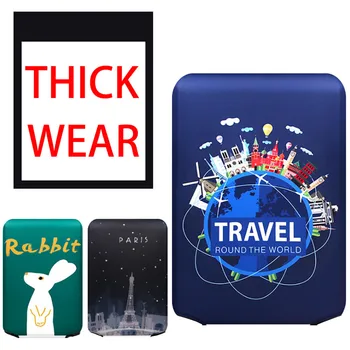 

Thicker Blue City Luggage Cover Travel Suitcase Protective Cover for Trunk Case Apply to 18''-32'' Suitcase Elastic Perfectly
