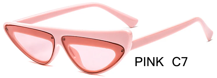 MIZHO узкая рамка Пластиковые градиентные тонированные крошечные солнцезащитные очки для женщин Кошачий глаз Высокое качество UV400 красный хип хоп солнцезащитные очки для женщин - Цвет линз: WTYJ011 pink