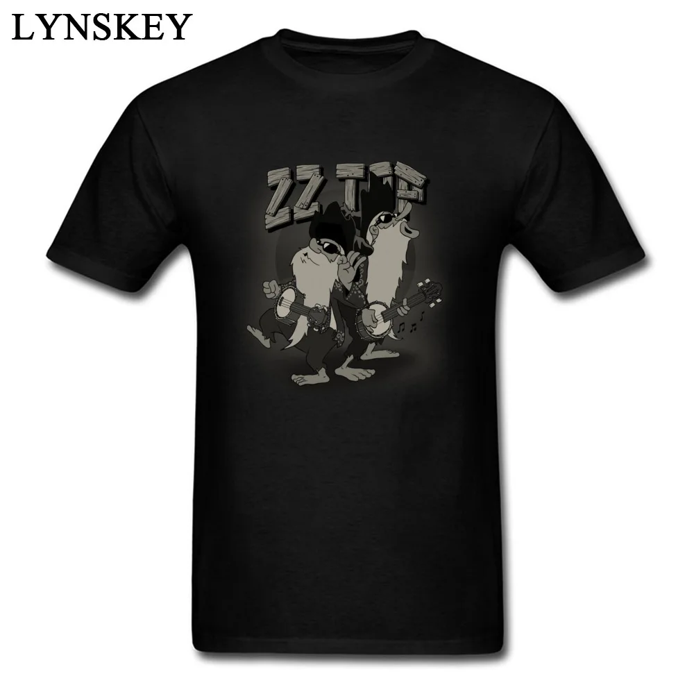 Printed On T Shirt for Boys Short Sleeve Rife Round Neck 100% Cotton Summer/Fall Tops Tees Geek Clothing Shirt Top Quality ZZ Melodies black