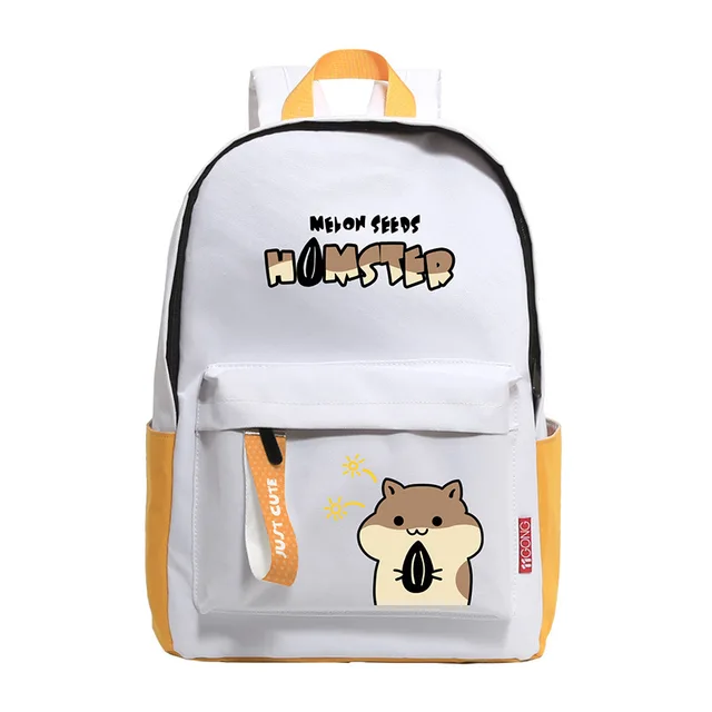 Cartoon Hamster print Women Backpacks Female Rucksack School Backpack