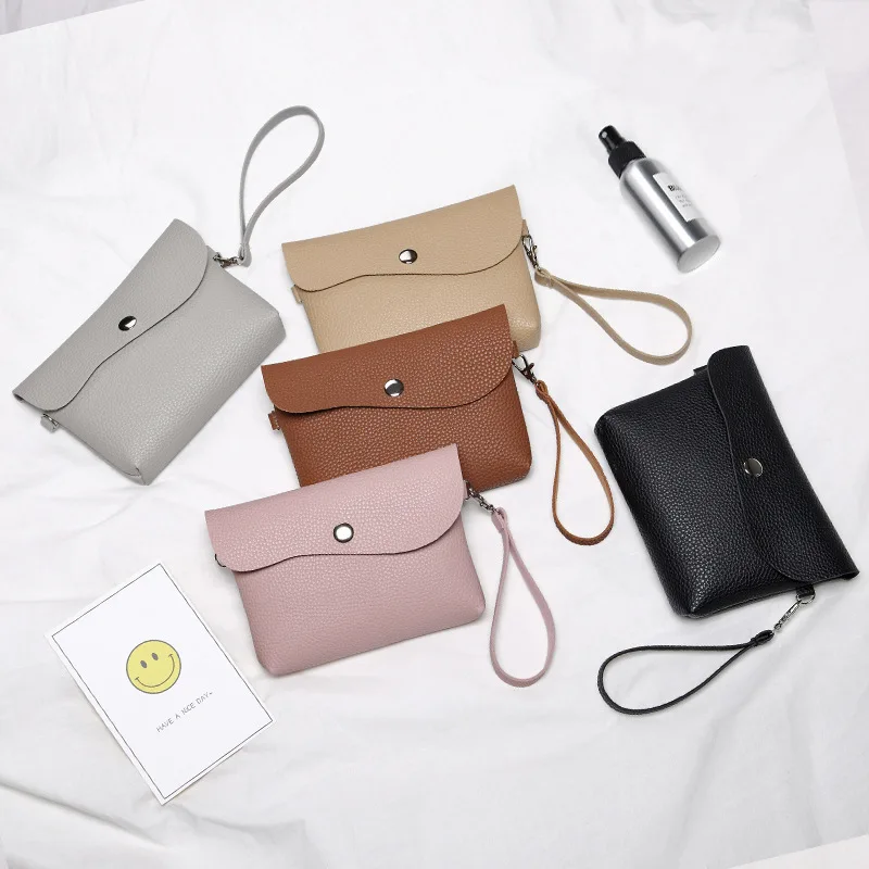 

Hacmpoehue 2019 Women's Shoulder Bag Simple Style Stylish Metal Decorative Button HandBag Women PU Mini Messenger Crossbody Bag