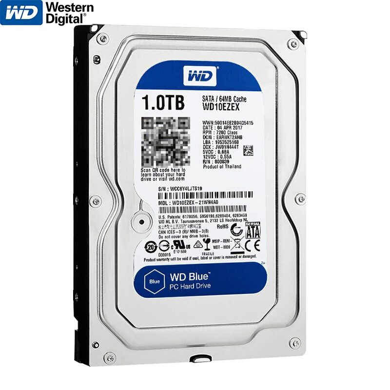  Brand New Western Digital WD Blue 1TB HDD Internal Hard Disk Drive 3.5