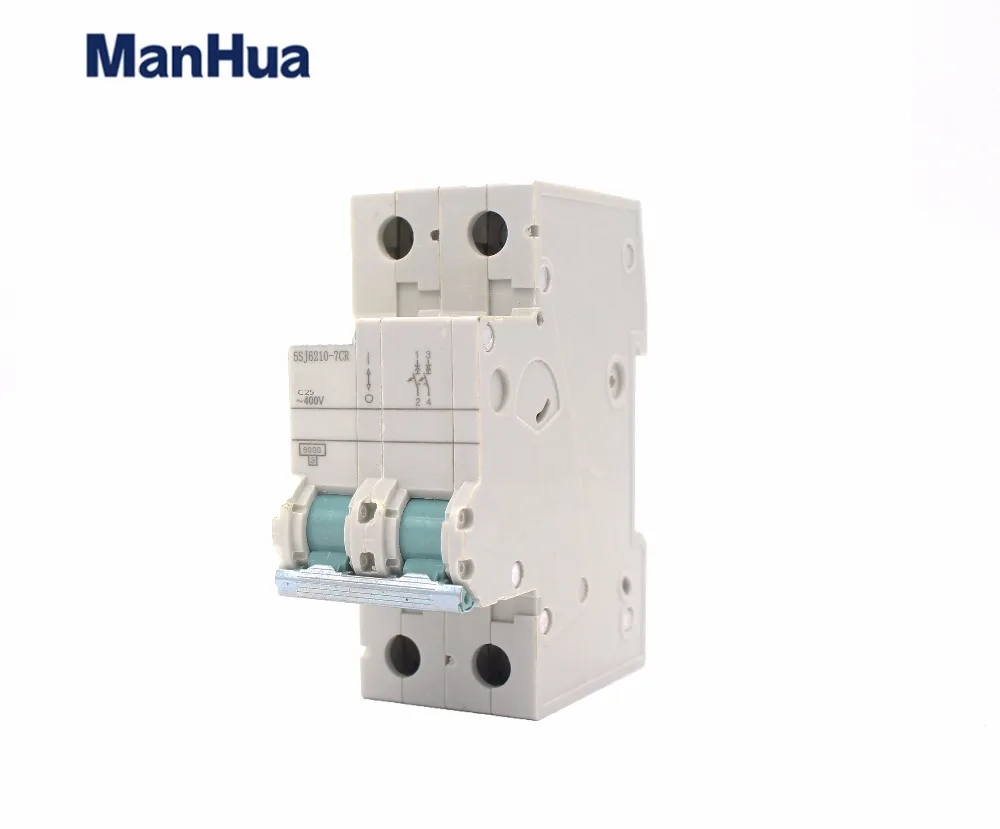 

ManHua 2P DC Air Automatic C25 Voltage Relay Disjunctor Miniature Circuit Breaker