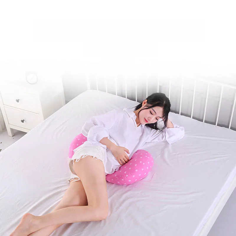 Printed Pregnant Women Pillow Bolster Belly Support Side Sleepers Pillow Pregnancy Pillow Protect Waist Sleep Pillow