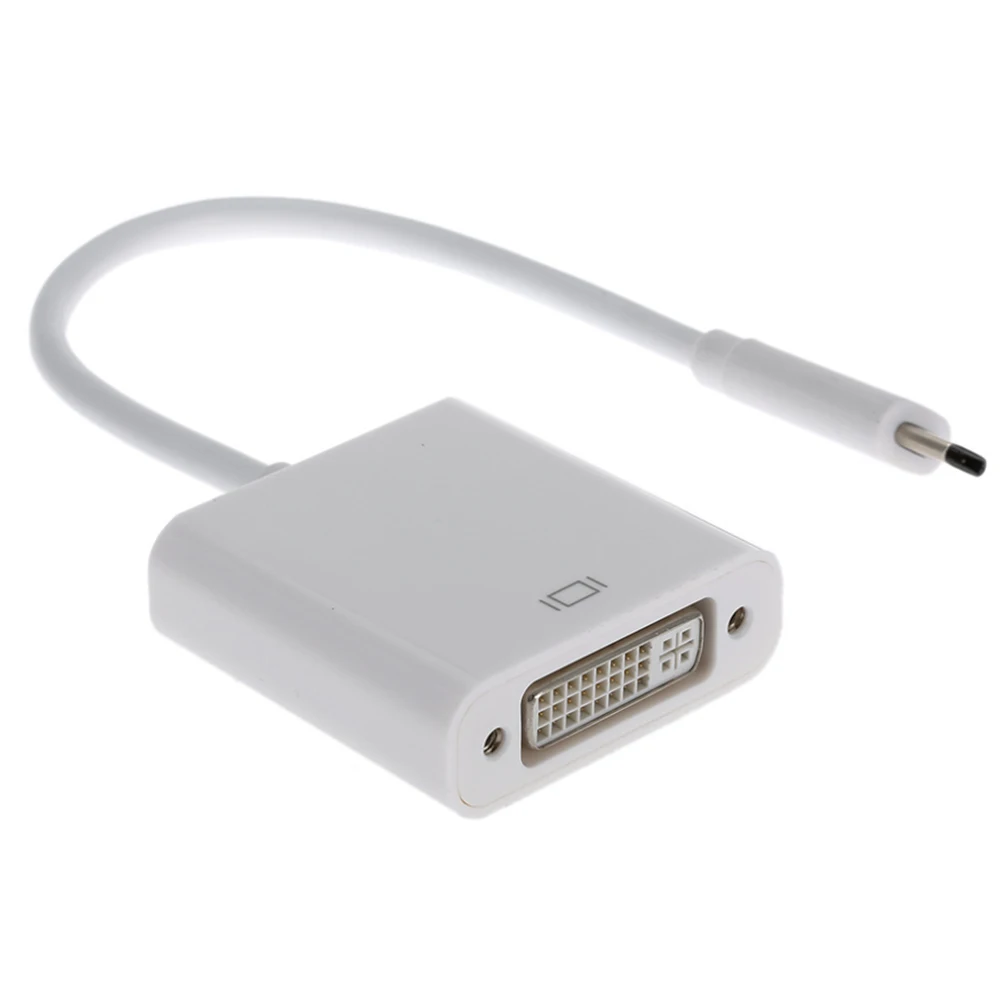 10 шт./партия USB-C type C USB 3,1 на DVI 24 5 Pin 1080 P адаптер конвертер кабель папа type-C на Женский DVI для Macbook Pro Chrombook