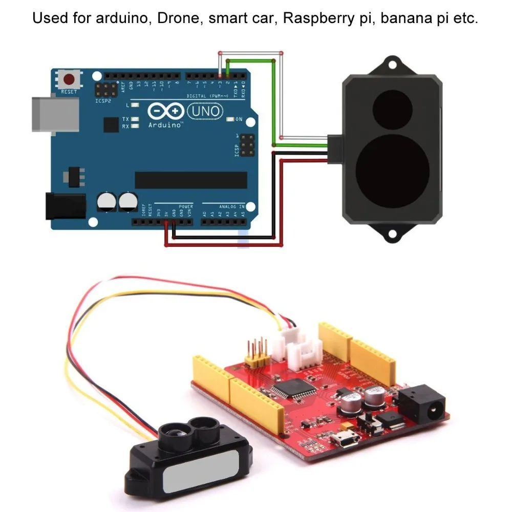 Shipment from China and Russia warehouse TFmini-S Lidar Range Finder Sensor Module 0.1-12m  Ranging for  Pixhawk  UART &IIC 6