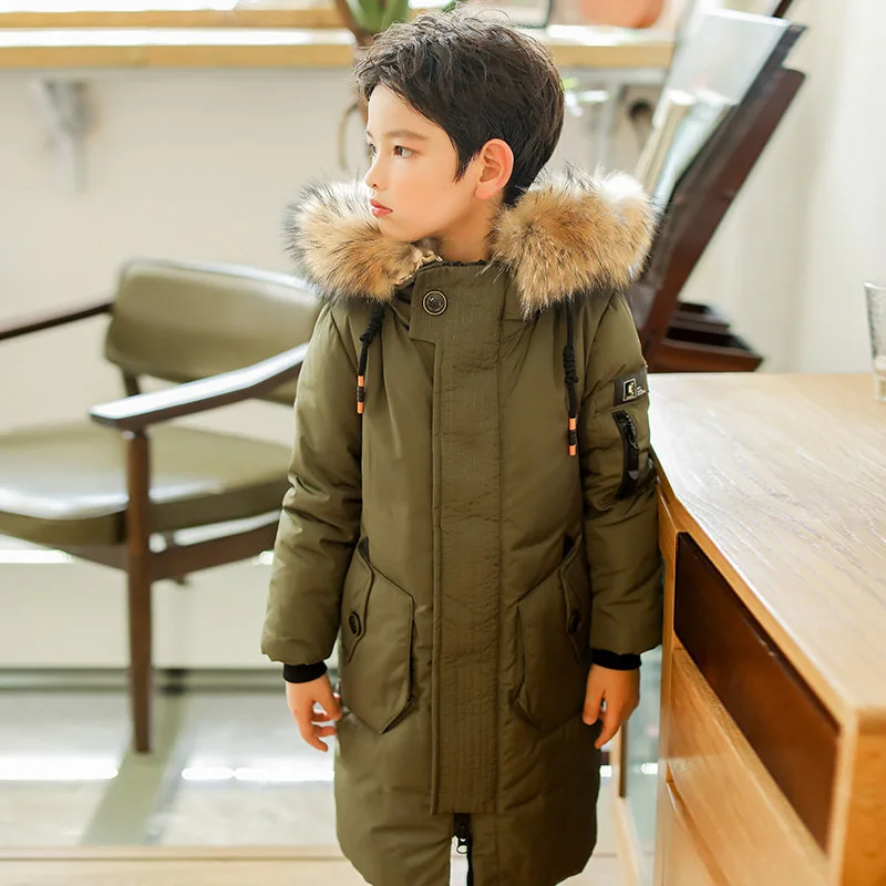 Winter Coat Duck Down Kids Long Thick Boy Winter Jackets For Boy Outerwear Fur Collar Children's Down Jacket For Boys Winter Coat Duck Down Kids Long Thick Boy Winter Jackets For Boy Outerwear Fur Collar Children's Down Jacket For Boys