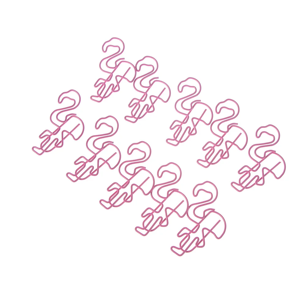 10 шт./партия милые розовые бумажные зажимы в форме Фламинго креативный цветной зажим закладки для школьных учебников офисная поставка школьная закрепленная