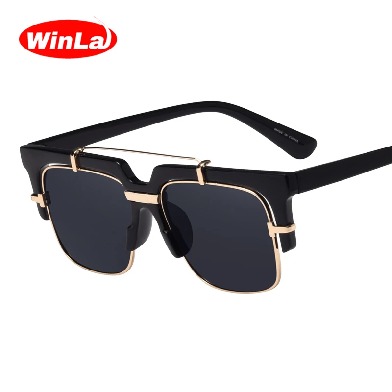 

Winla High Quality 2019 Sunglasses Square Glasses Women Men Classic Vintage Ladies Brand Designer Eyewears gafas de sol UV400