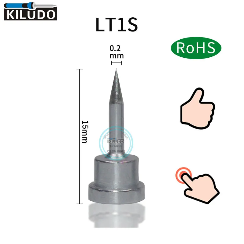 

KILUDO 5 PCS Soldering Station Iron Tip LT1S 0.2MM Fit for Weller WSD81 WP80 FE 75 WS81 WSP80