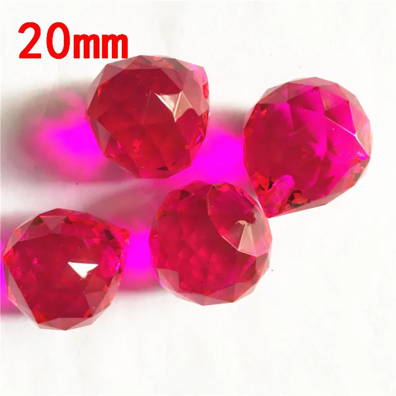 Lighting Decoration Accessories 195pcs/Lot 20mm Fuchsia Crystal Chandelier Balls In 1 Hole Parts Pendants | Лампы и освещение