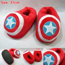 Anime zapatillas capitán américa felpa zapatillas zapatos de Cosplay 27 cm de color rojo