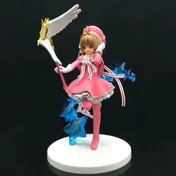 Аниме Cardcaptor Sakura Kinomoto Сакура ПВХ фигурку Коллекционная модель игрушки куклы 19 см