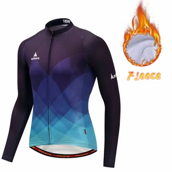 

Winter Thermal Fleece Cycling Jersey Men Clothing Long Sleeve Bicicleta MTB Maillot Ropa Ciclismo Hombre Ciclismo Reflective