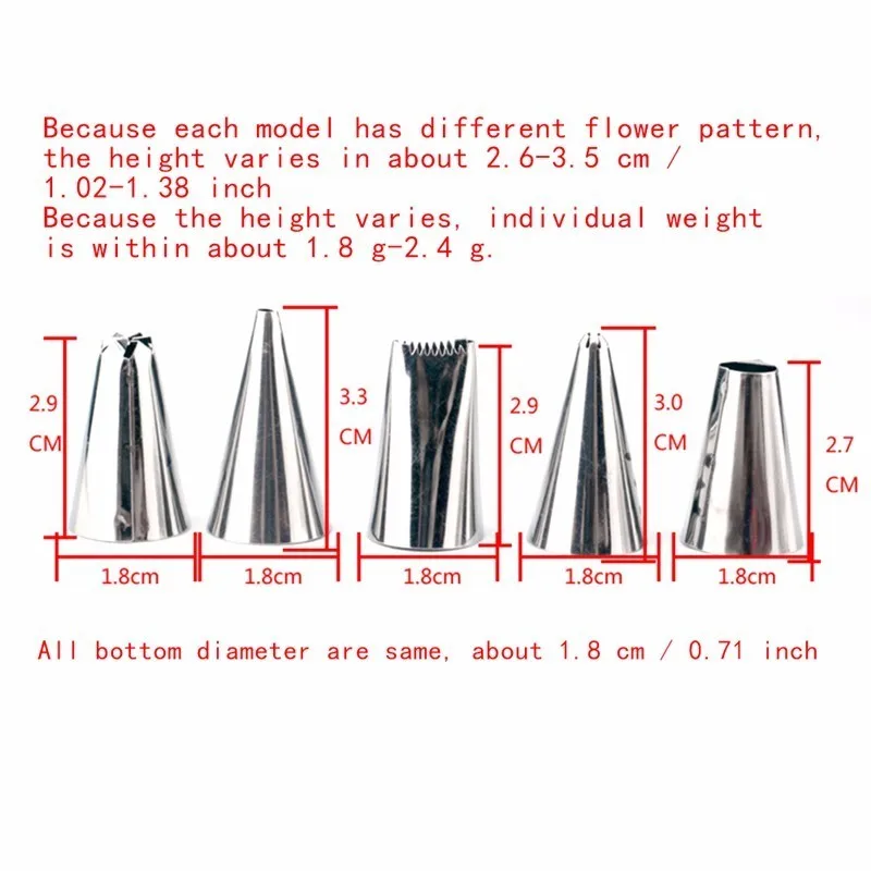 42 шт. Набор насадок из нержавеющей стали для выпечки кондитерских изделий инструмент-крем для украшения торта советы для украшения кухонного торта инструмент для украшения кондитерских изделий