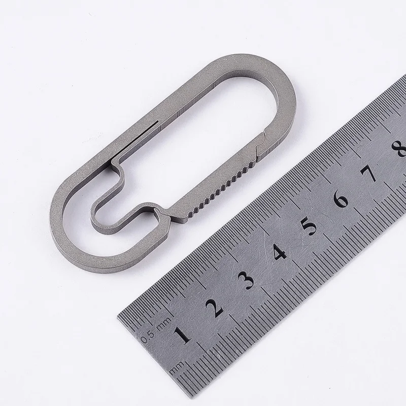 

EDC Titanium Gourd Buckle carabiner keychain Waist Belt Clip anti-lost buckle hanging retractable keyring outdoor tools 2018 New
