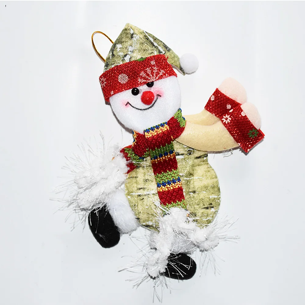 DIY рождественская елка подвесные украшения кукла год рождественский подарок Санта Клаус Снеговик Олень Подвески в форме медведя, безделушки 5 шт SD500