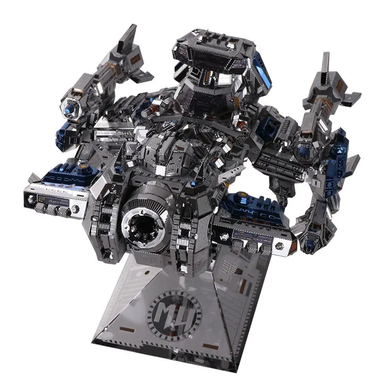 MU 3D Metal Puzzle Star Craft multicolour battlecruiser DIY Laser Cut Jigsaw Model For Adult Educational Toys Desktop decoration 4