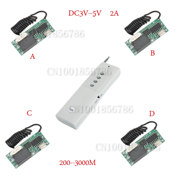 

DC5V Remote Control Switch ON OFF Relay Wireless Switch Receiver Transmitter Mini 30*13*12mm Momentary Toggle Latched 315/433MHZ
