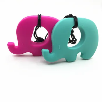 

NEW! 50pcs/lot Very Large Elephant Silicone Teething Chew Pendant or Teether Necklace pendant wholesale