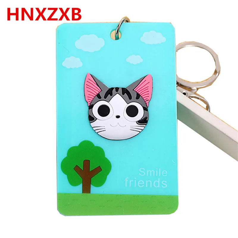 

2017 Creative PVC ID Card Pack Three-dimensional Cartoon Student Card Bus Card Package Hanging Keychain Credit Card Holders