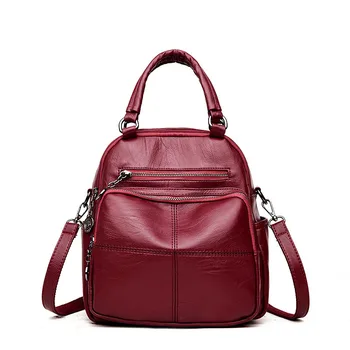 

Chu JJ Women's Genuine Leather Handbags Shoulder CrossBody Bag Women Bags Ladies Multifunction Tote Bag back pack