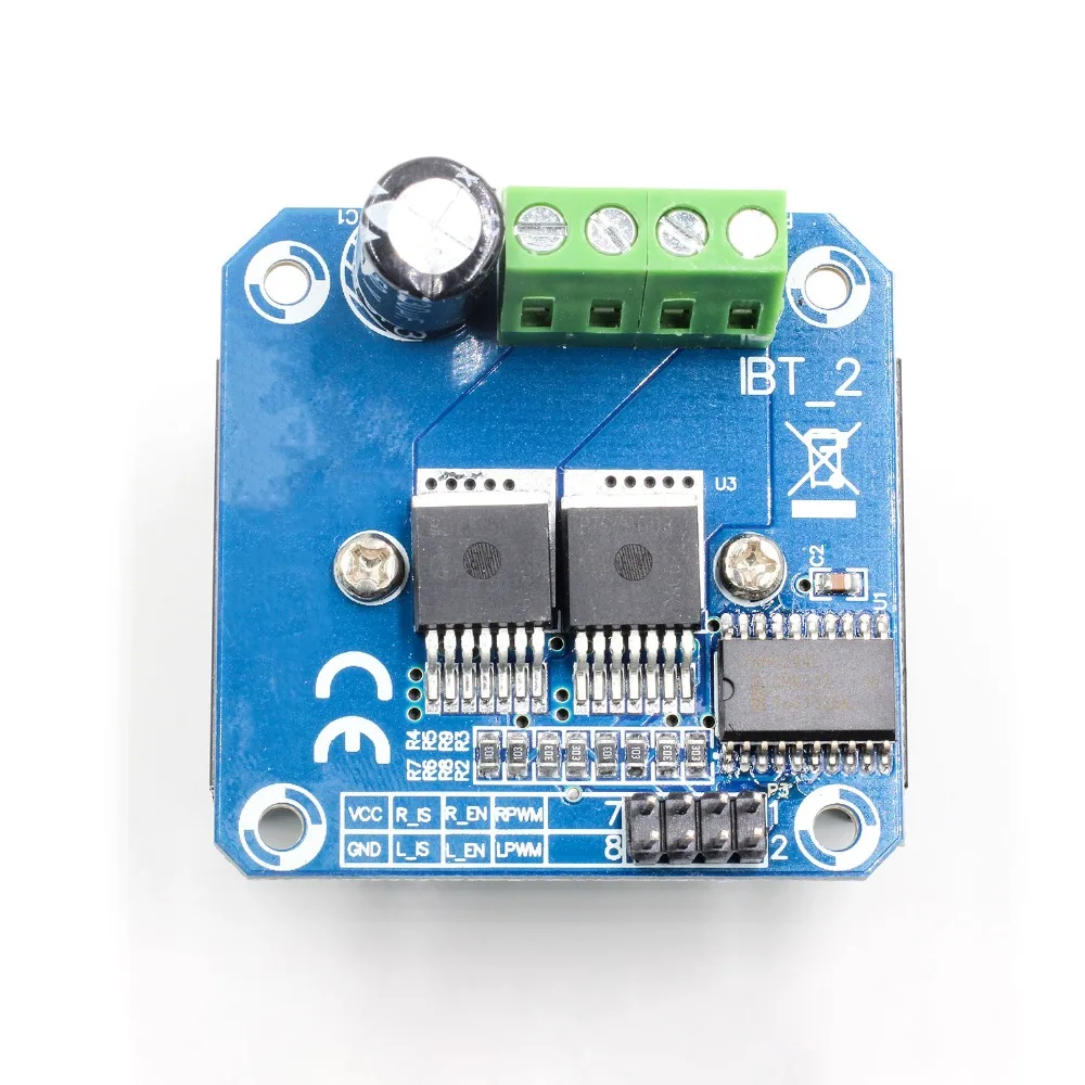 Двойной BTS7960 43A H bridge модуль драйвера двигателя высокой мощности/diy Диагностика