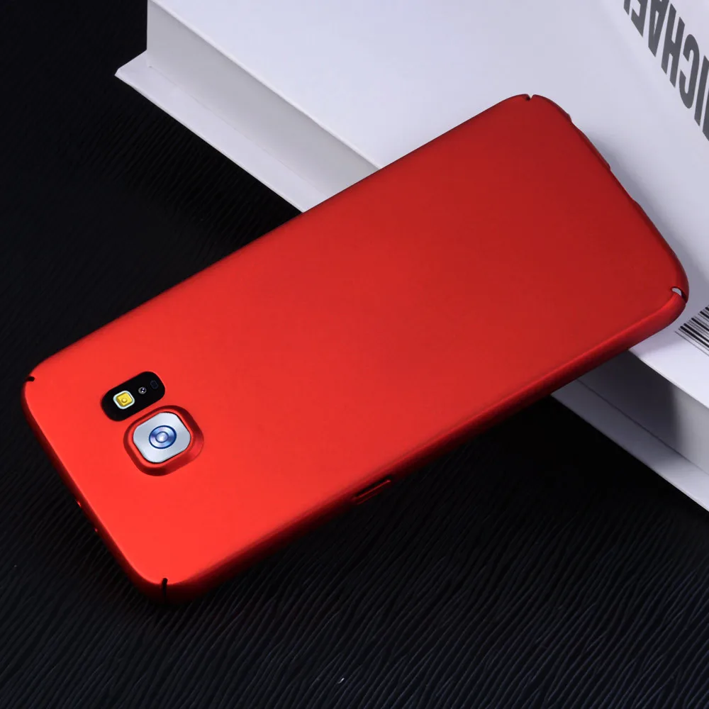 Роскошные гладкие Пластик чехол Полный Чехол для Samsung Galaxy S6 S7 Edge S8 S9 плюс задняя