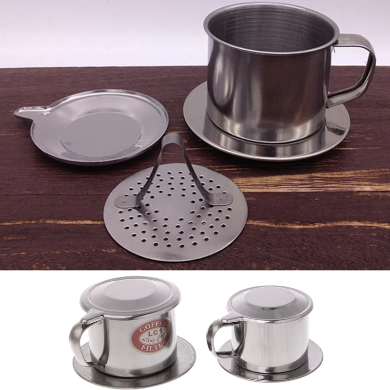 Vietnamese Coffee Filter Stainless Steel Maker Pot Infuse Cup Serving Delicious#0622