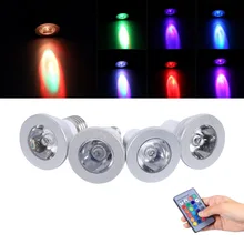 MARSWAL светодиодный E14/E27/GU10 3 Вт RGB Светодиодный точечный светильник Настенный светильник светодиодный светильник вниз светильник для крыльца светильник AC85-265V+ 24-клавишный контроллер для ТВ фона